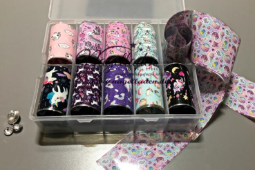 10 Stück Transferfolien gemischt Set 42