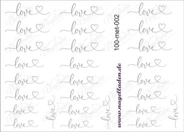 Nail Water Tattoo (Prints) metallic 002 (Silber)