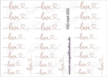 Nail Water Tattoo (Prints) metallic 003 (Roségold)