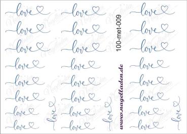 Nail Water Tattoo (Prints) metallic 009 (Blau)