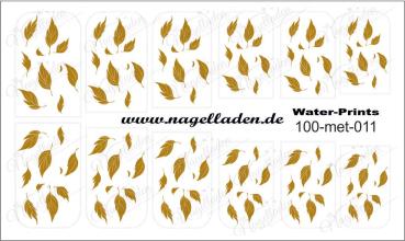 Nail Water Tattoo (Prints) small metallic 011 (Gold)