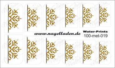 Nail Water Tattoo (Prints) small metallic 019 (Gold)