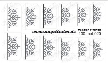 Nail Water Tattoo (Prints) small metallic 020 (Silber)