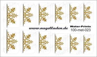 Nail Water Tattoo (Prints) small metallic 023 (Gold)
