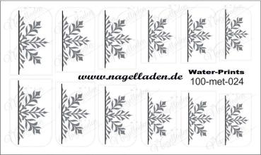 Nail Water Tattoo (Prints) small metallic 024 (Silber)