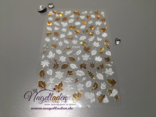 Motiv-Sticker 27 - Weiß - Gold