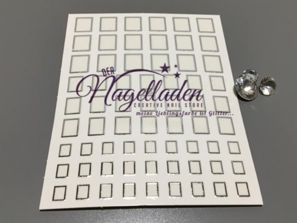 Selbstklebende Vierecke Silber