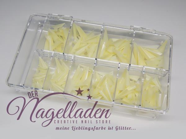 500st. Stiletto Tips Natur französische Form"