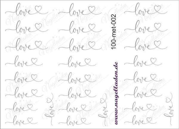 Nail Water Tattoo (Prints) metallic 002 (Silber)