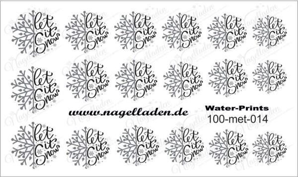 Nail Water Tattoo (Prints) small metallic 014 (Silber)