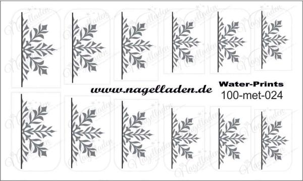 Nail Water Tattoo (Prints) small metallic 024 (Silber)
