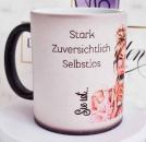 Thermo Farbwechseltasse Glitzer mit Druck-Stark...